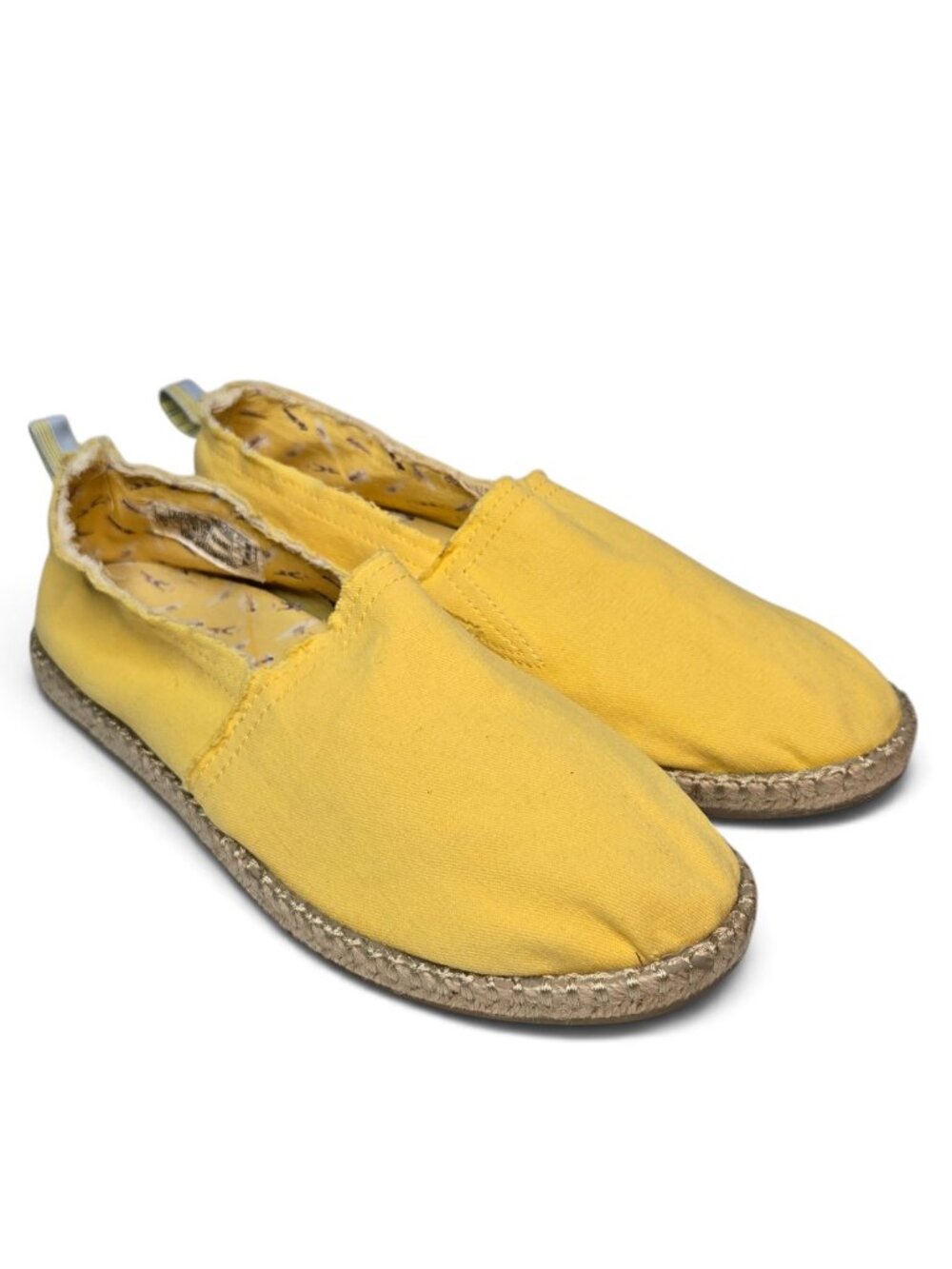 Vionic Beach Laguna Espadrilles Women's Yellow Flat Canvas Boho Slip On Resort 9